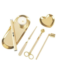 Kit de Cuidado de Velas 6 en 1 Emime - Cortador, Encendedor y Apagavelas