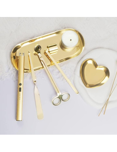 Kit de Cuidado de Velas 6 en 1 Emime - Cortador, Encendedor y Apagavelas