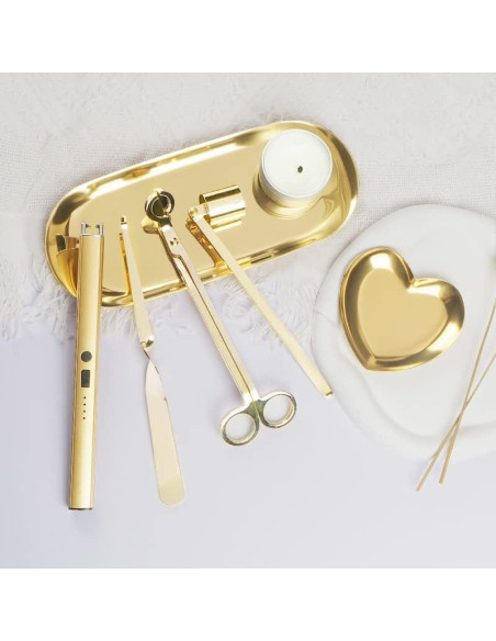 Kit de Cuidado de Velas 6 en 1 Emime - Cortador, Encendedor y Apagavelas