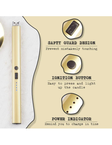 Kit de Cuidado de Velas 6 en 1 Emime - Cortador, Encendedor y Apagavelas