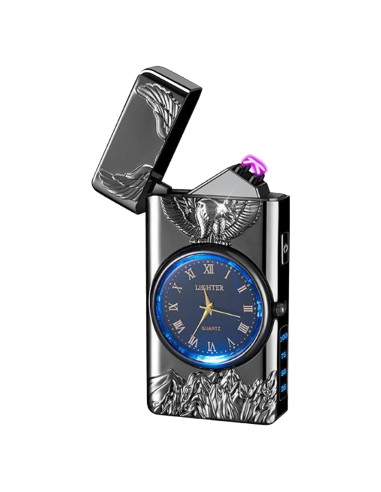 Encendedor Eléctrico Portátil TIKIUKI Doble Arco USB a Prueba de Viento