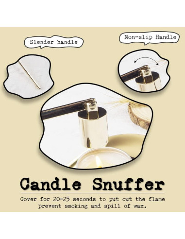 Kit de Cuidado de Velas 6 en 1 Emime - Cortador, Encendedor y Apagavelas