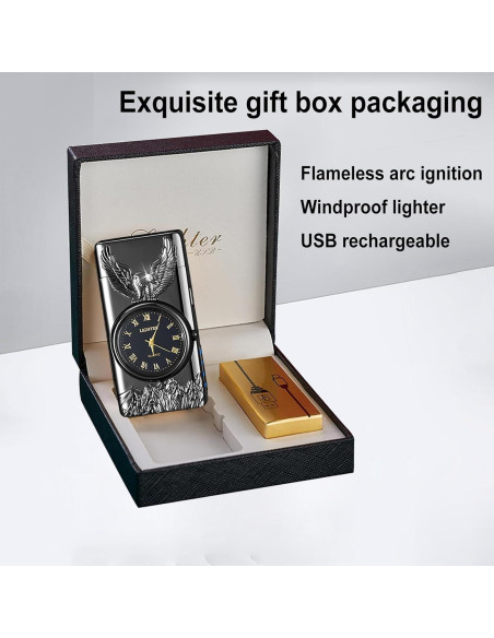 Encendedor Eléctrico Portátil TIKIUKI Doble Arco USB a Prueba de Viento