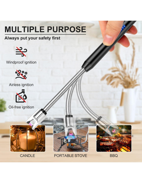 Encendedor Eléctrico Recargable PEAKTREND Arc 25.4 cm - USB a Prueba de Viento