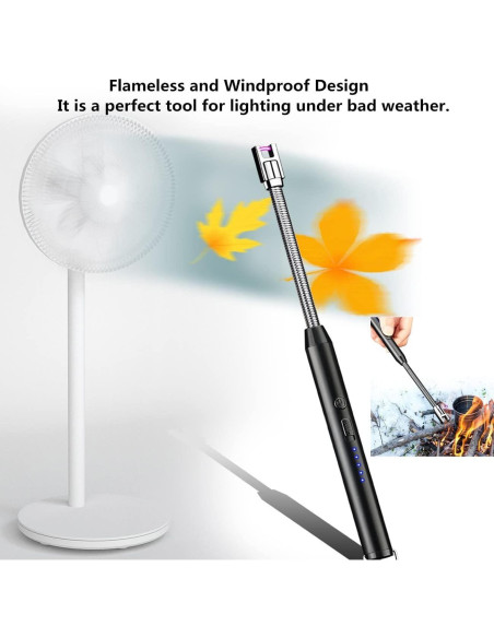 Encendedor Eléctrico Recargable PEAKTREND Arc 25.4 cm - USB a Prueba de Viento
