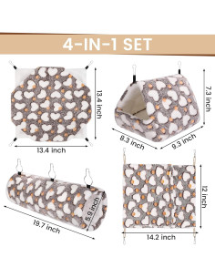 Conjunto Accesorios para Jaulas de Mascotas MCEAST 4 Piezas 2