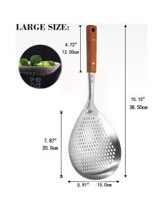 Colador de Acero Inoxidable ANMIOU 14.73 cm Malla Fina Universal 2