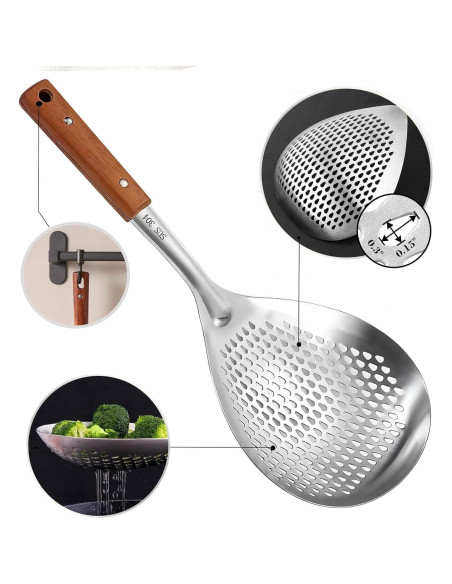 Colador de Acero Inoxidable ANMIOU 14.73 cm Malla Fina Universal