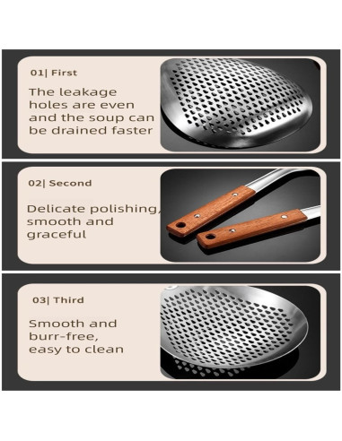 Colador de Acero Inoxidable ANMIOU 14.73 cm Malla Fina Universal