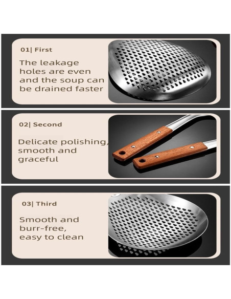 Colador de Acero Inoxidable ANMIOU 14.73 cm Malla Fina Universal