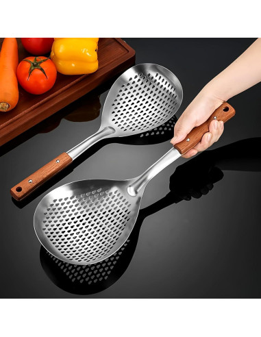 Colador de Acero Inoxidable ANMIOU 14.73 cm Malla Fina Universal