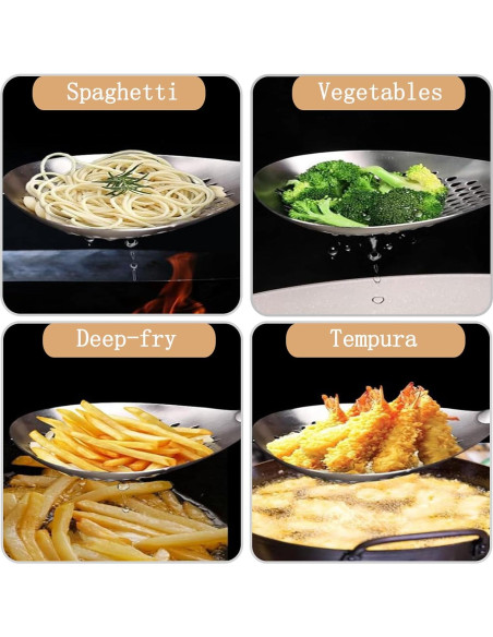 Colador de Acero Inoxidable ANMIOU 14.73 cm Malla Fina Universal