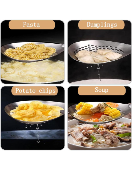 Colador de Acero Inoxidable ANMIOU 14.73 cm Malla Fina Universal
