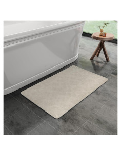 Alfombra de baño antideslizante Mecko 40x60cm marrón claro