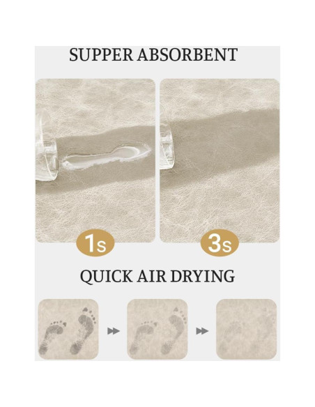 Alfombra de baño antideslizante Mecko 40x60cm marrón claro