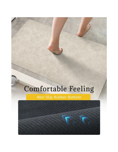 Alfombra de baño antideslizante Mecko 40x60cm marrón claro