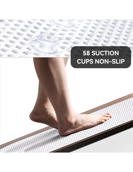 Alfombra de Baño Antideslizante DwellAid 91.4x43.2 cm Blanca