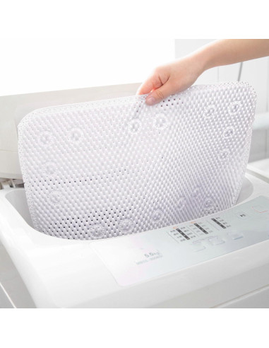 Alfombra de Baño Antideslizante DwellAid 91.4x43.2 cm Blanca