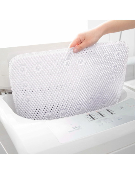 Alfombra de Baño Antideslizante DwellAid 91.4x43.2 cm Blanca