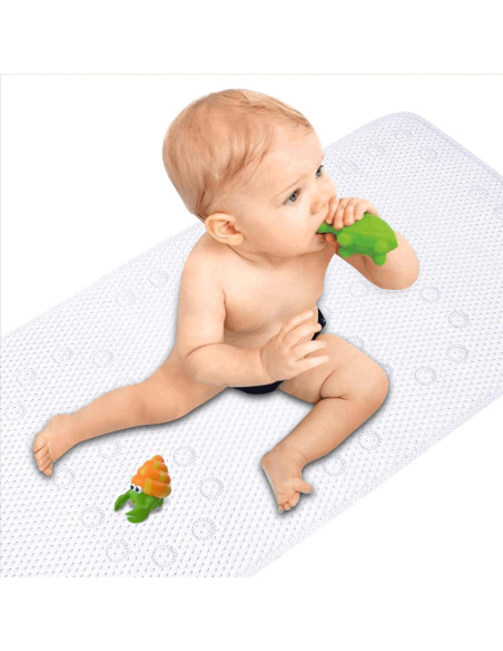 Alfombra de Baño Antideslizante DwellAid 91.4x43.2 cm Blanca