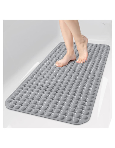 Mat de Ducha Antideslizante OTHWAY 89x41 cm Gris TPE