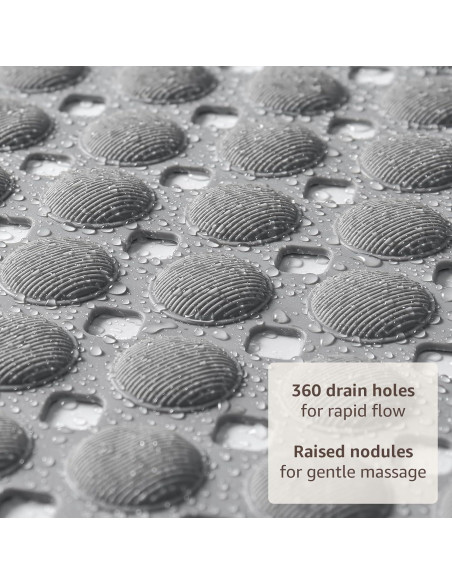 Mat de Ducha Antideslizante OTHWAY 89x41 cm Gris TPE