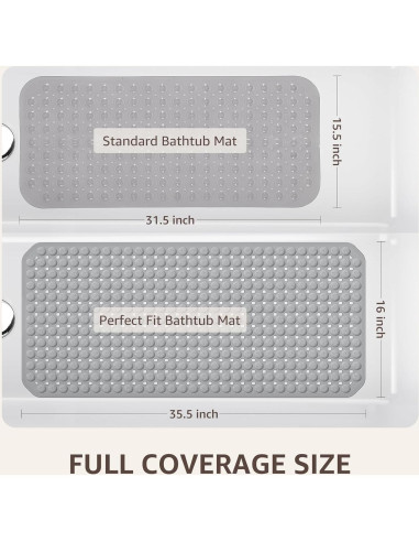 Mat de Ducha Antideslizante OTHWAY 89x41 cm Gris TPE