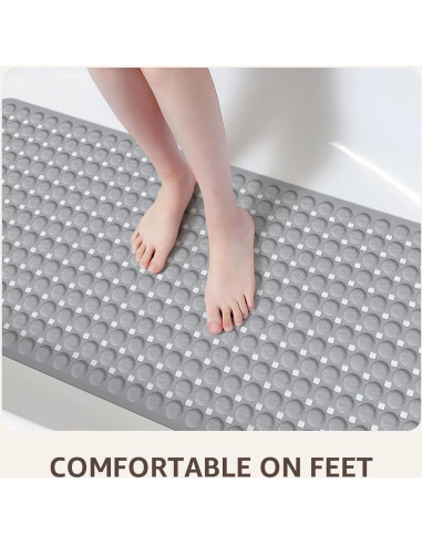 Mat de Ducha Antideslizante OTHWAY 89x41 cm Gris TPE