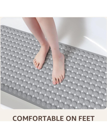 Mat de Ducha Antideslizante OTHWAY 89x41 cm Gris TPE
