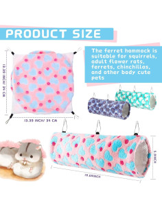 Conjunto de Hamacas Sweetude para Ratas y Hurones 6 Piezas 2