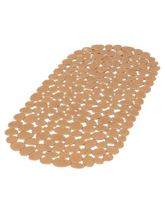 Alfombra de Baño Antideslizante Rosa Oro PVC Ovalada 67.3x35.6cm