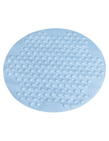 Alfombrilla de Ducha Redonda uxcell 65cm PVC Antideslizante Azul