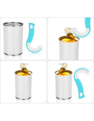 Abre Latas de Anilla BOXOB Azul Ergonomico Antideslizante