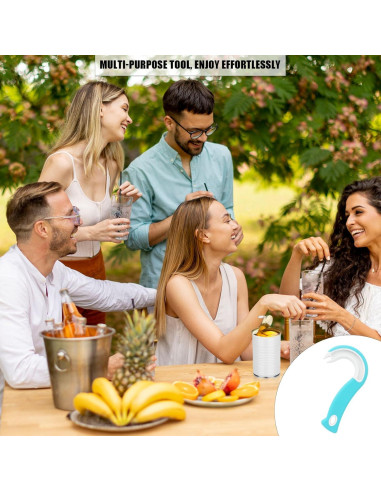 Abre Latas de Anilla BOXOB Azul Ergonomico Antideslizante