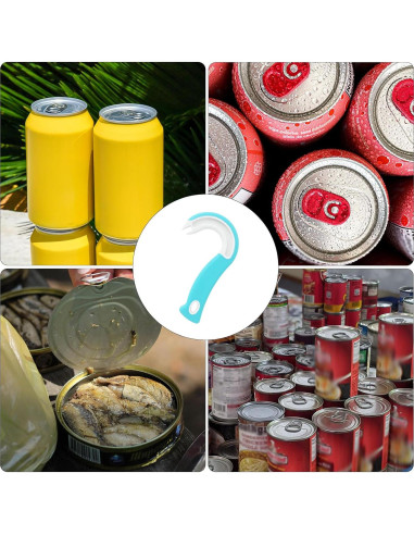 Abre Latas de Anilla BOXOB Azul Ergonomico Antideslizante