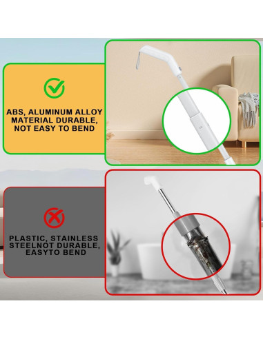 Limpiador Eléctrico de Espín UPMSX con 8 Cabezas y Mango Telescópico