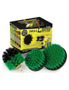 Juego de cepillos de limpieza Drillbrush 3 piezas verde media