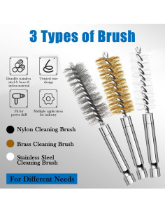 Juego de cepillos de alambre Sutekus 36 piezas con vástago 6 mm 2