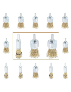 Juego de Cepillos de Rueda de Alambre Aracombie 15 Piezas