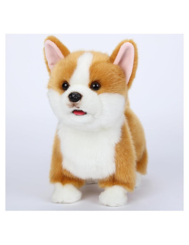 Perro Corgi de Peluche Interactivo Nanjing 30 cm con Sonidos