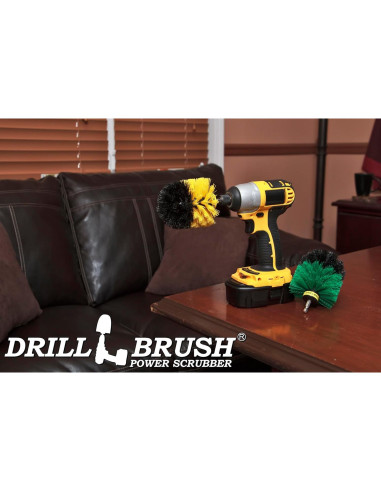 Kit de Limpieza Drillbrush - Cepillos Inalámbricos Verde y Amarillo