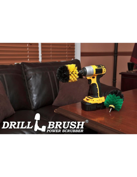 Kit de Limpieza Drillbrush - Cepillos Inalámbricos Verde y Amarillo