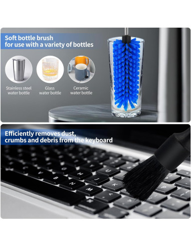 Juego de Cepillos de Taladro MIANYINGR para Ruedas y Botellas