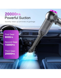 Aspiradora de Mano Inalámbrica Mozeyerh 20000Pa 4 en 1 Púrpura 2