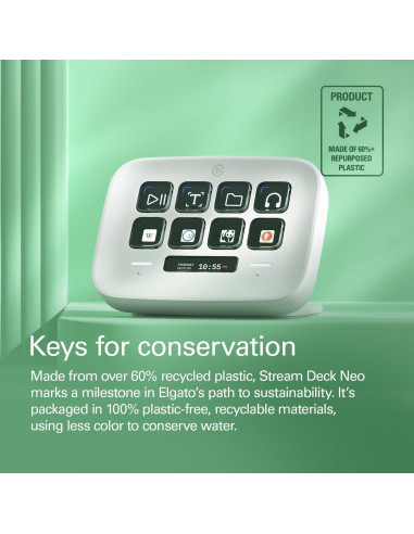Controlador Elgato Stream Deck Neo - 8 Teclas Personalizables