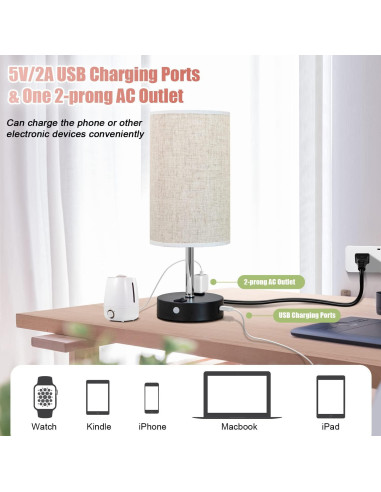 Lámpara de Mesa USB con Sensor de Movimiento Lifeholder T39 Crema