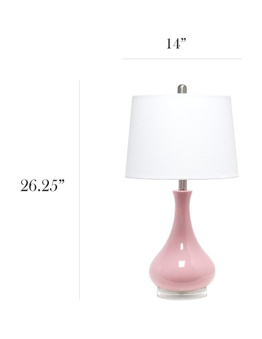 Lámpara de Mesa Cerámica Rosa LT3312-RPK Diseño Elegante