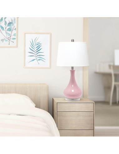 Lámpara de Mesa Cerámica Rosa LT3312-RPK Diseño Elegante
