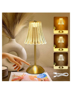 Lámpara de Mesa Inalámbrica HULKNPE 2600mAh Táctil Dimmable