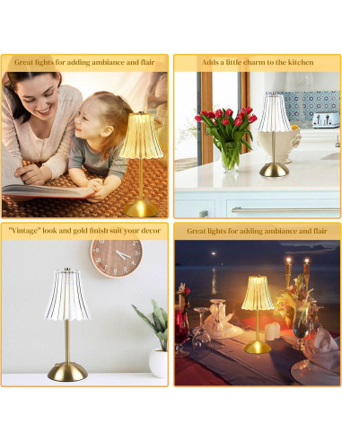 Lámpara de Mesa Inalámbrica HULKNPE 2600mAh Táctil Dimmable